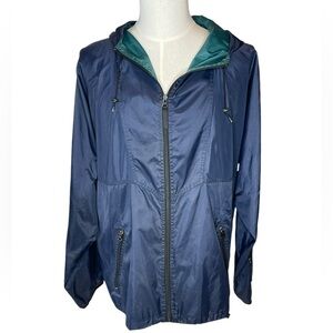 Vintage Helly Hansen Windbreaker Jacket Blue Full Zip Hoodie XL
